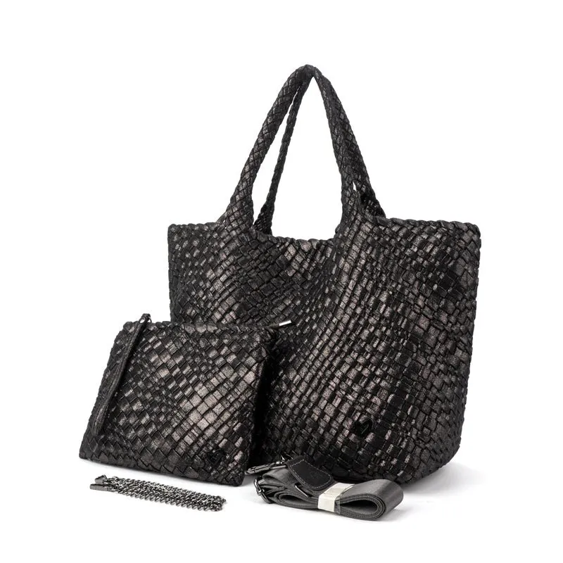 London Large Woven Tote - Bronze (Restocks Mid Sept)