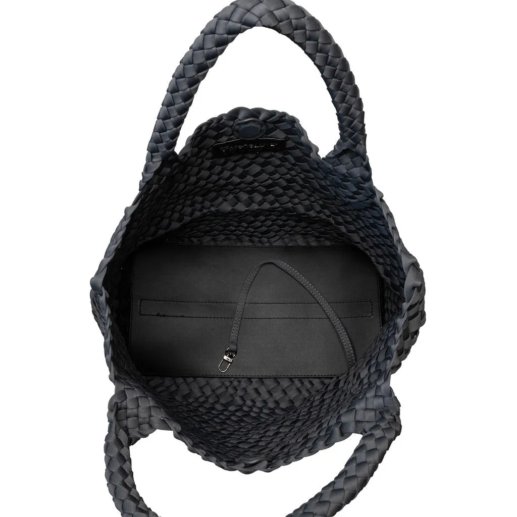 London Large Woven Tote - Charcoal