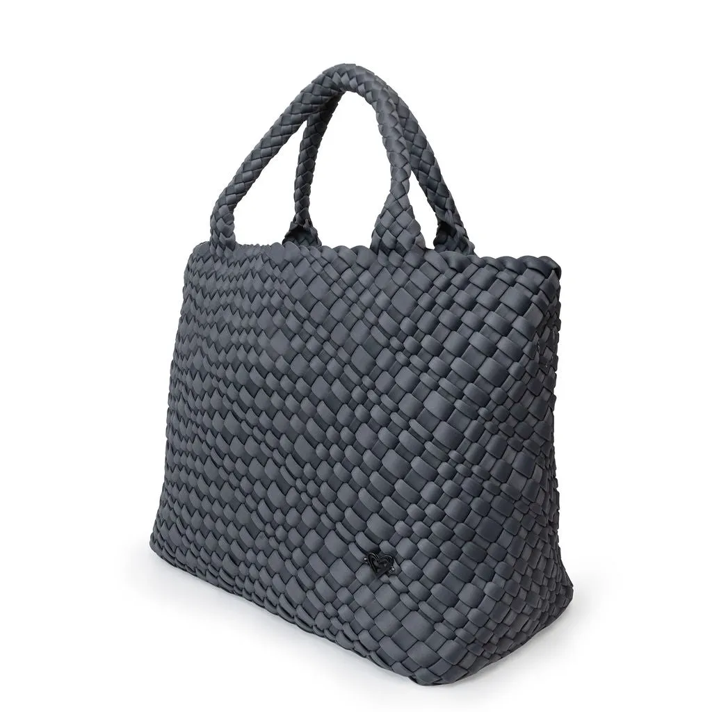 London Large Woven Tote - Charcoal