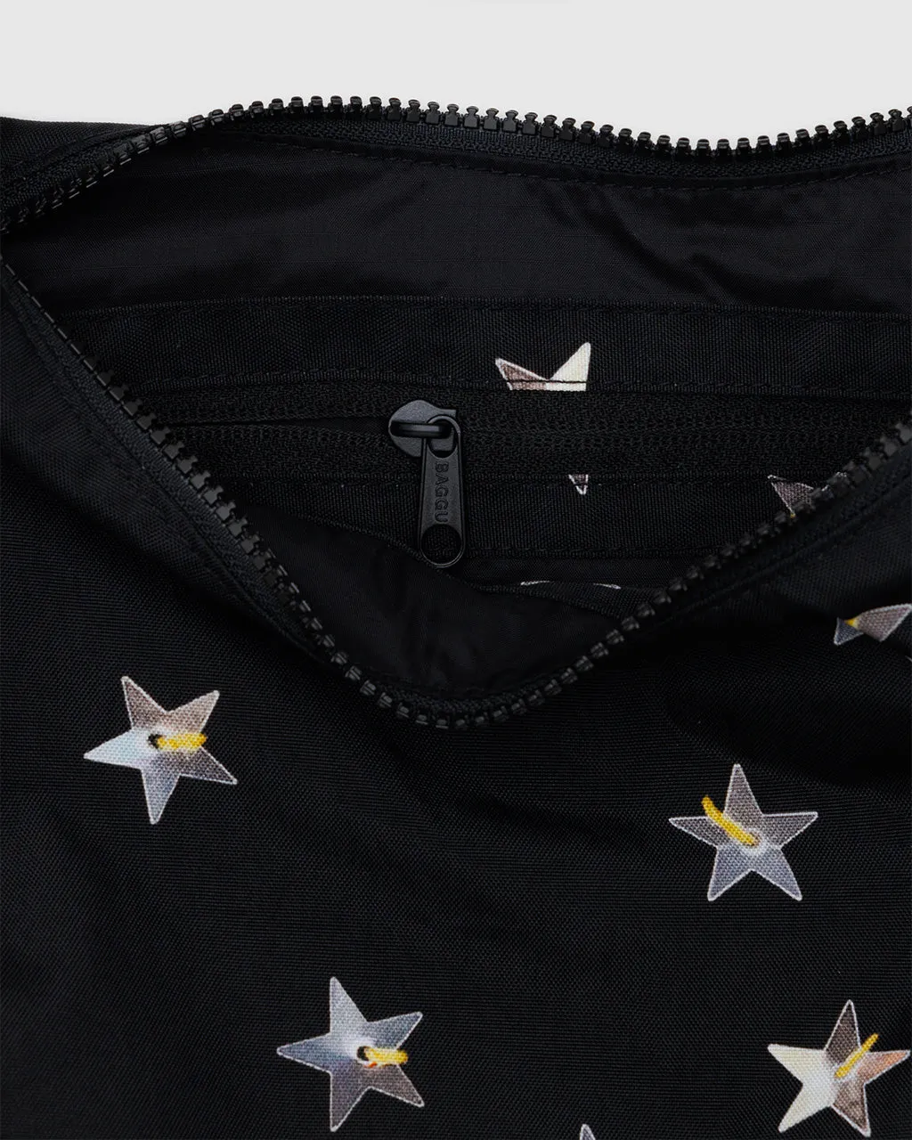 Medium Nylon Crescent Bag - Stars