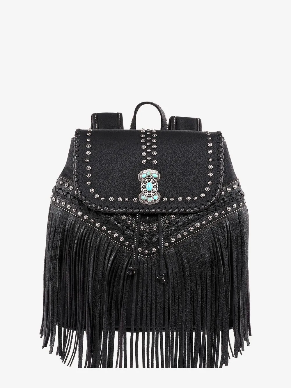 Montana West Fringe Concho Drawstring Backpack