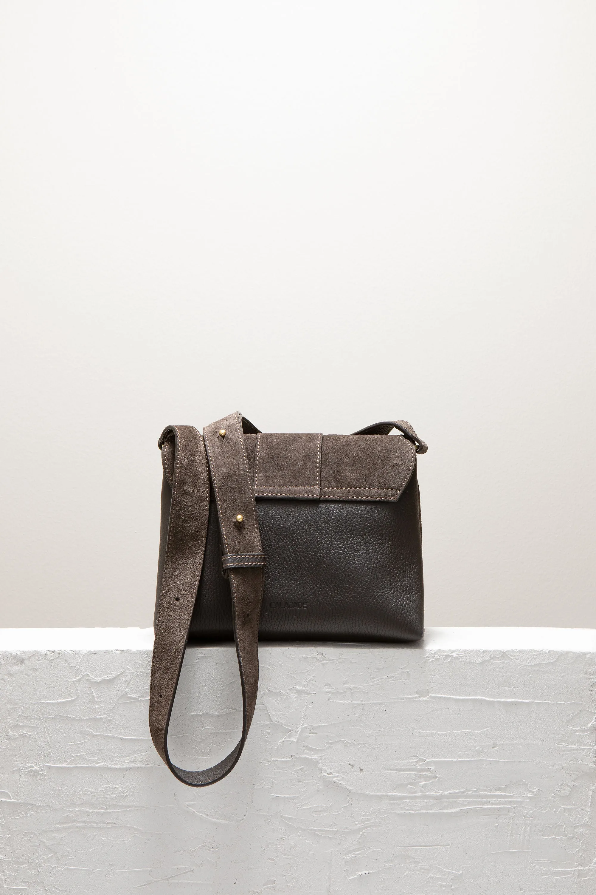 NAMI MINI Ebony Suede Cross-body bag