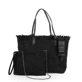 NEW Vulcan Woven Large Tote (Fringed Top) - Black