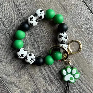 Paw Print Wristlet Keychain