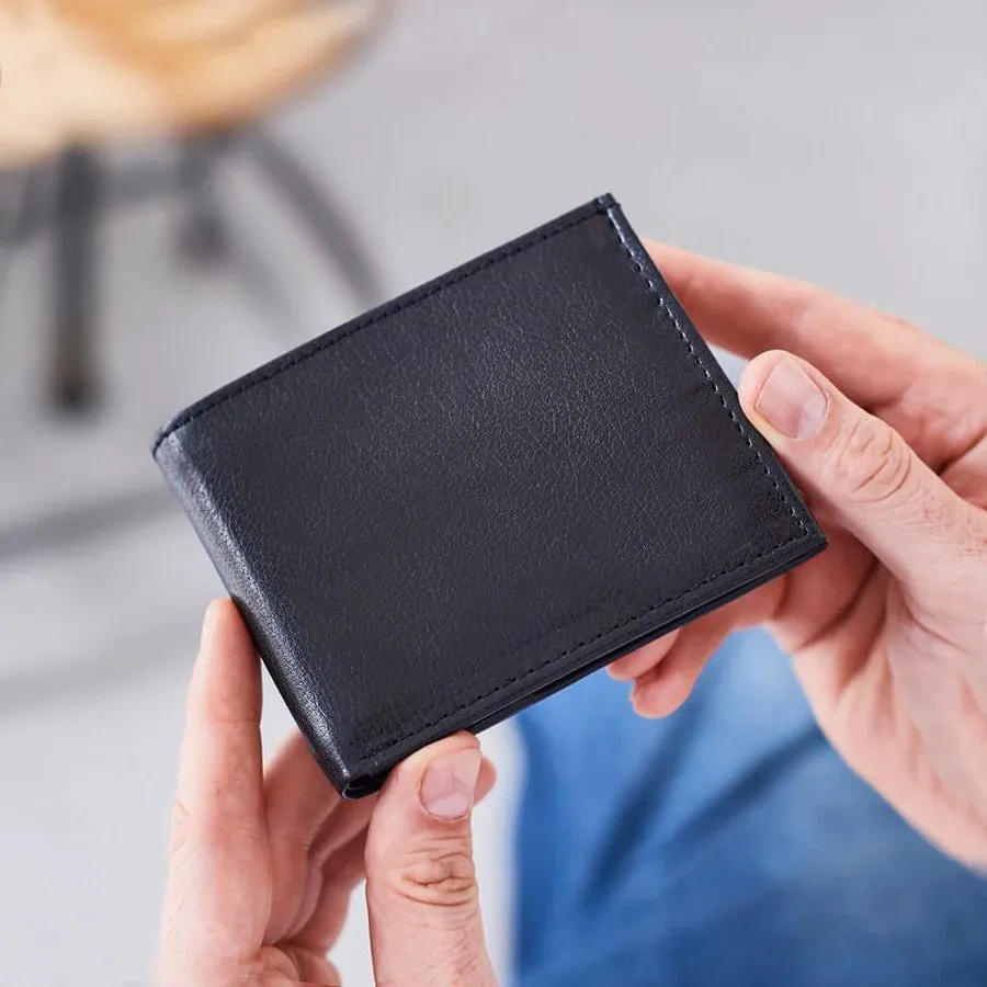 Personalised Coin Wallet In Engraved Wooden Box