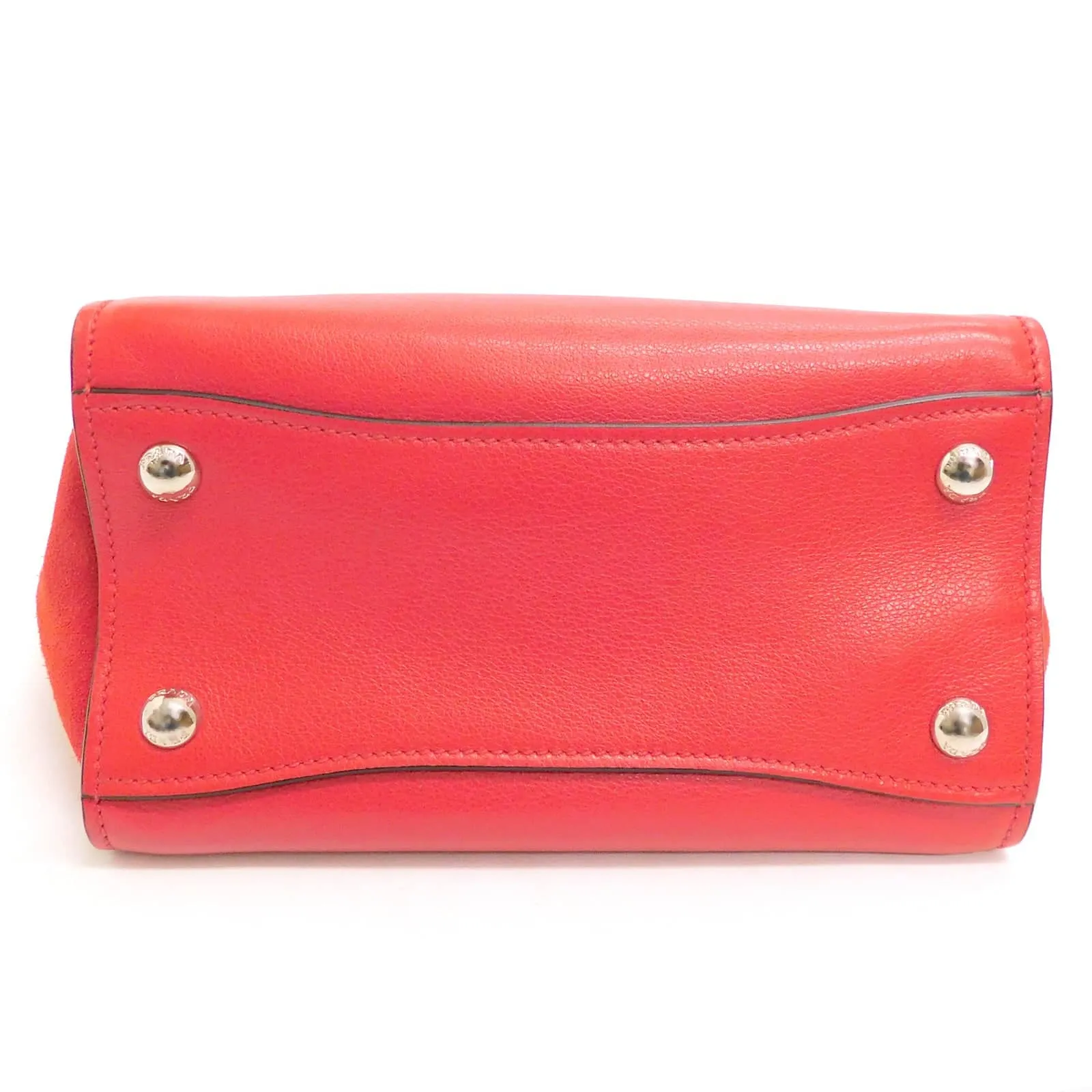 Prada Double Zip Handbag Mini Red