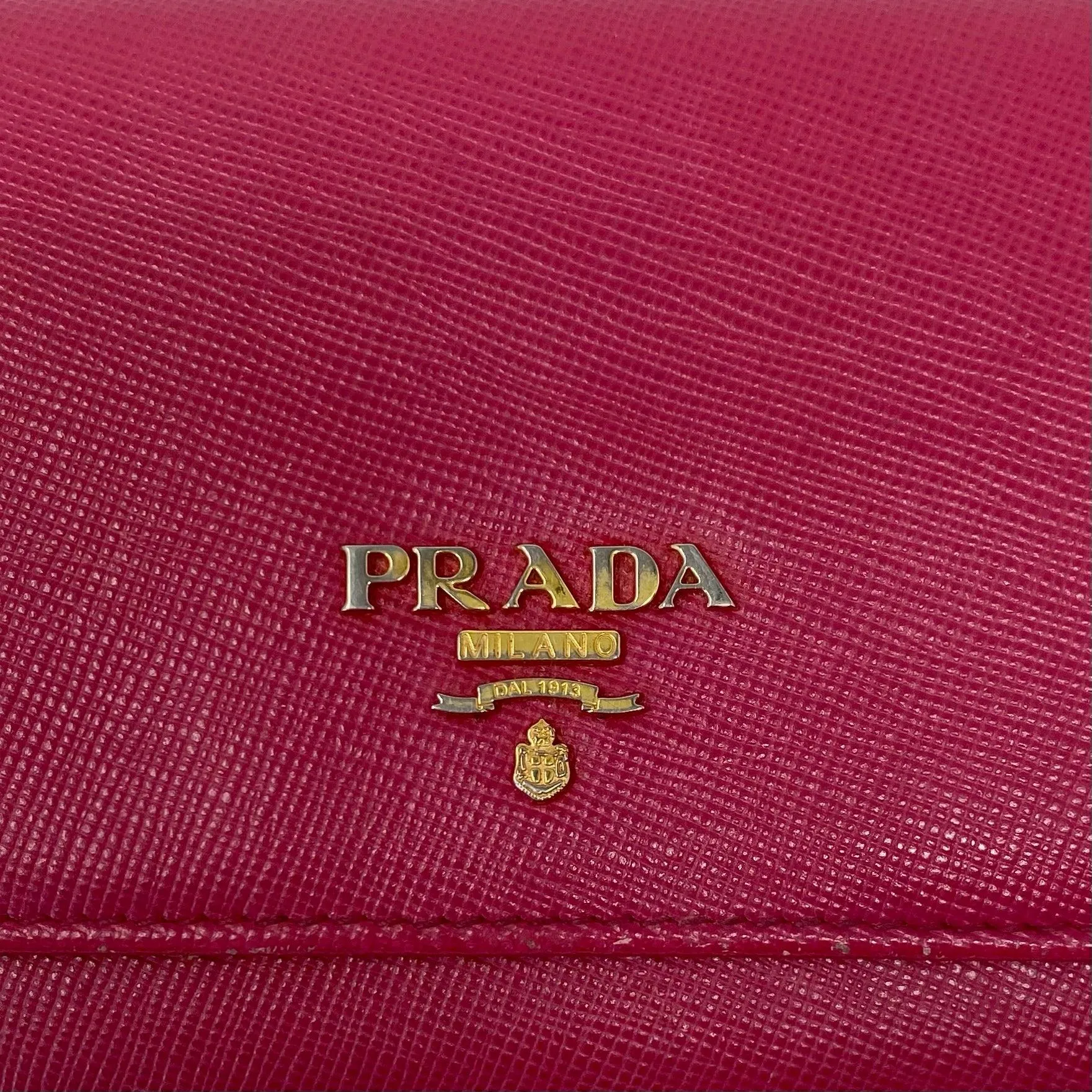 Prada Peony Pink Saffiano Long Wallet