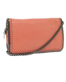 Quilted Falabella Shoulder Bag in Orange Suede by Stella McCartney