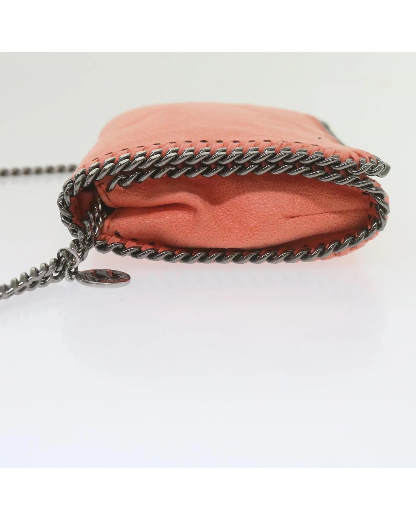 Quilted Falabella Shoulder Bag in Orange Suede by Stella McCartney