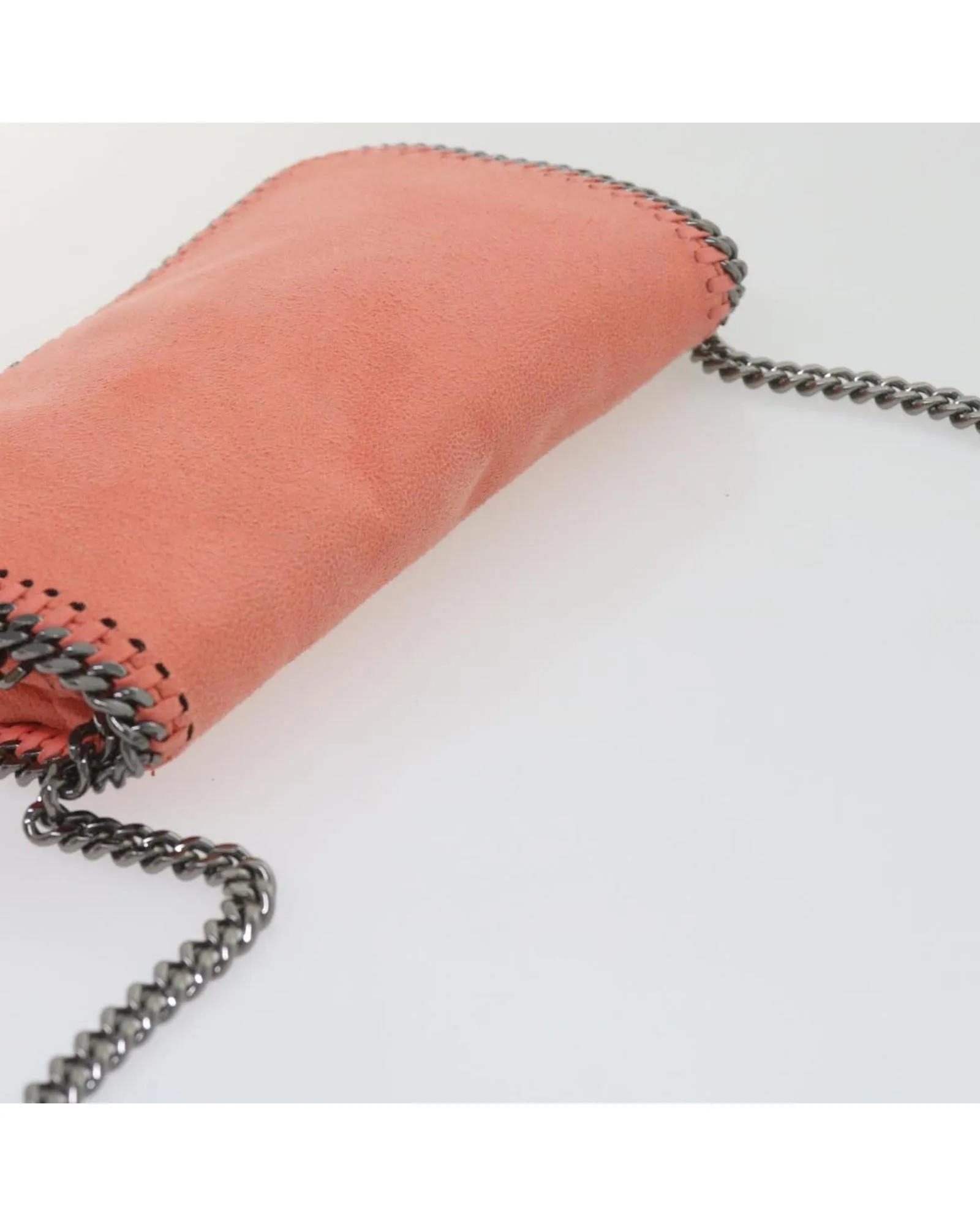 Quilted Falabella Shoulder Bag in Orange Suede by Stella McCartney