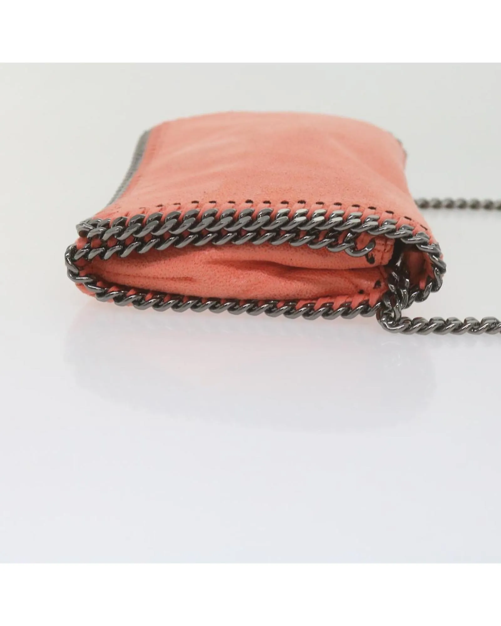 Quilted Falabella Shoulder Bag in Orange Suede by Stella McCartney