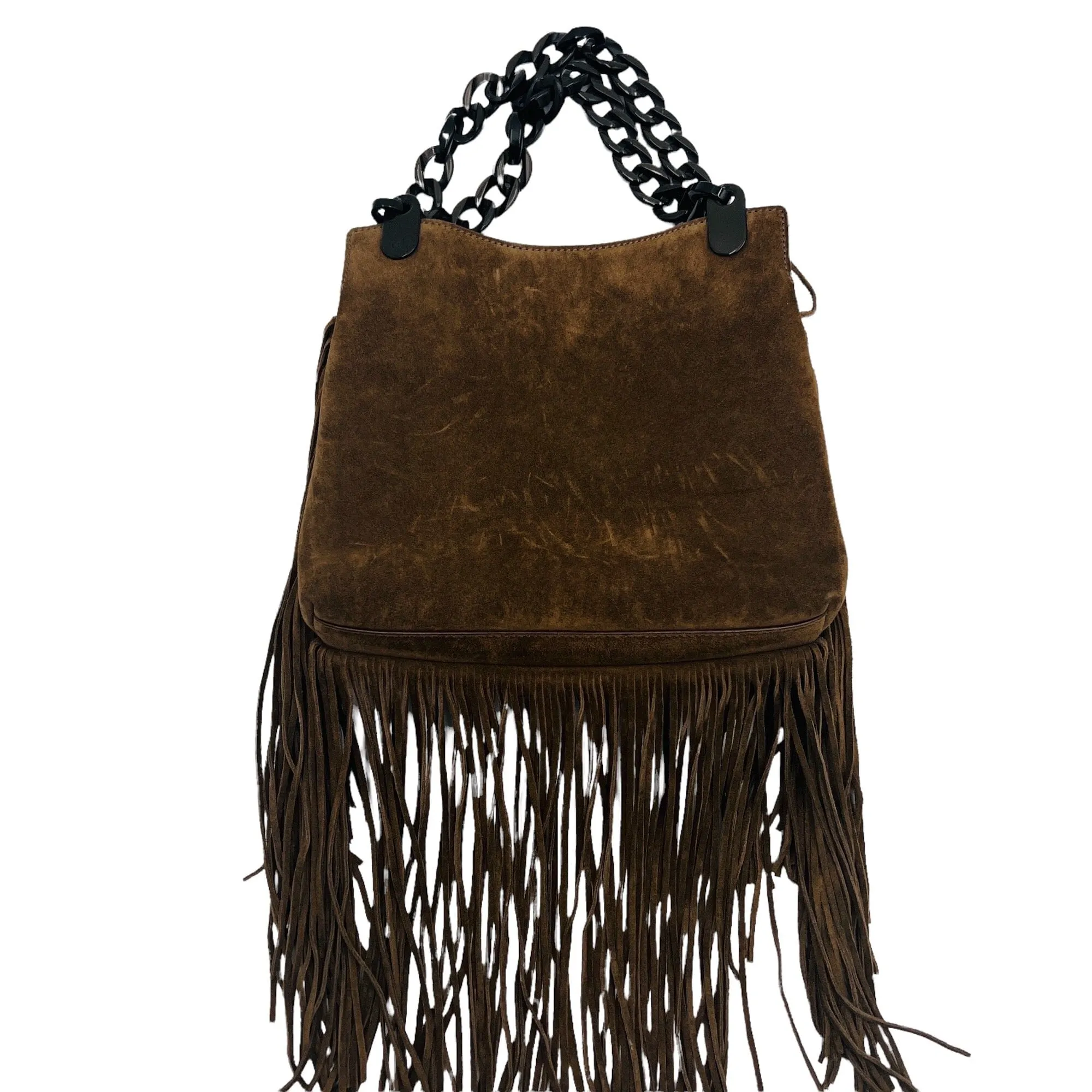 RALPH LAUREN Collectible Hand-Stitched Suede Bag - Brown