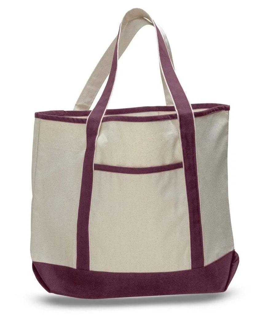 SET OF ((12)) JUMBO SIZE HEAVY CANVAS DELUXE TOTE BAG