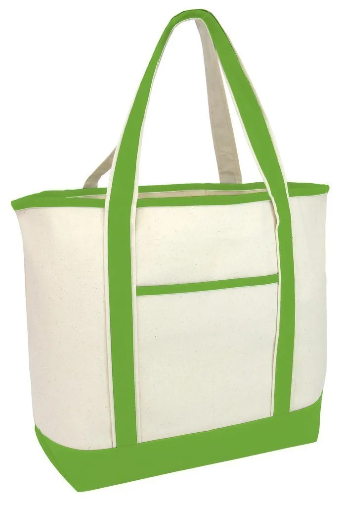 SET OF ((12)) JUMBO SIZE HEAVY CANVAS DELUXE TOTE BAG