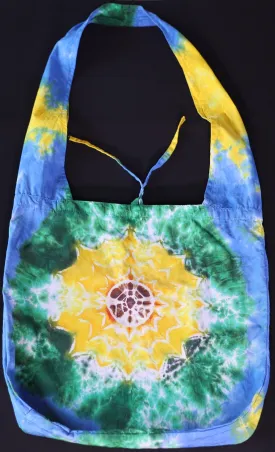 Sunflower Tie Dye on a Dharma Trading Company Cotton Hobo Bag