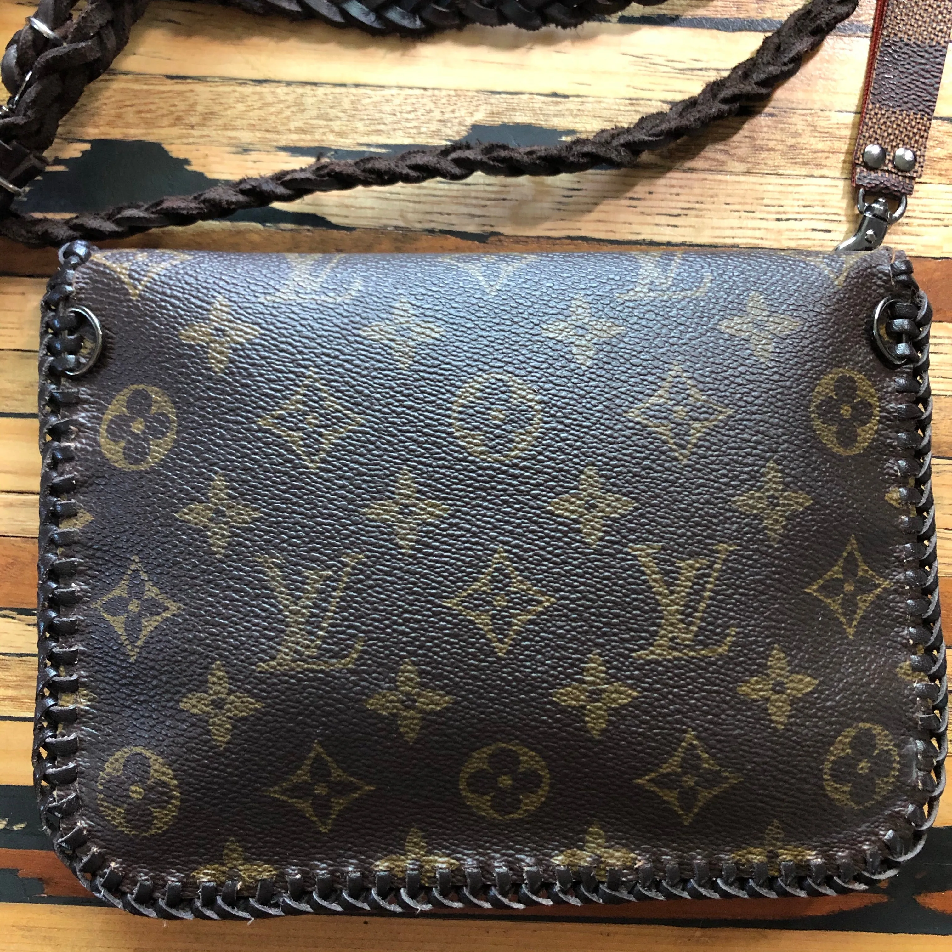 The Falcon - Damier/Monogram Mix Vintage Wristlet/Crossbody/Clutch