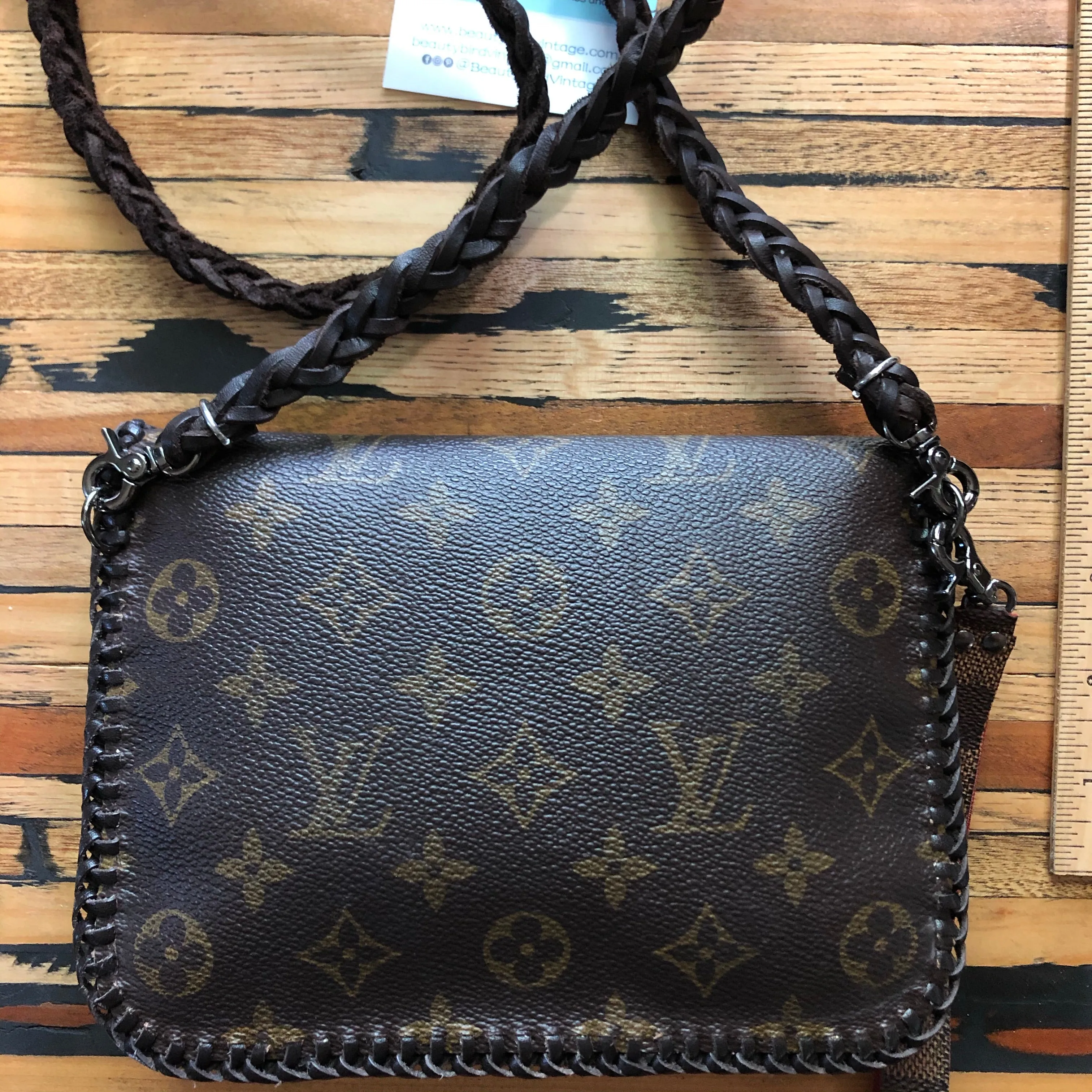 The Falcon - Damier/Monogram Mix Vintage Wristlet/Crossbody/Clutch