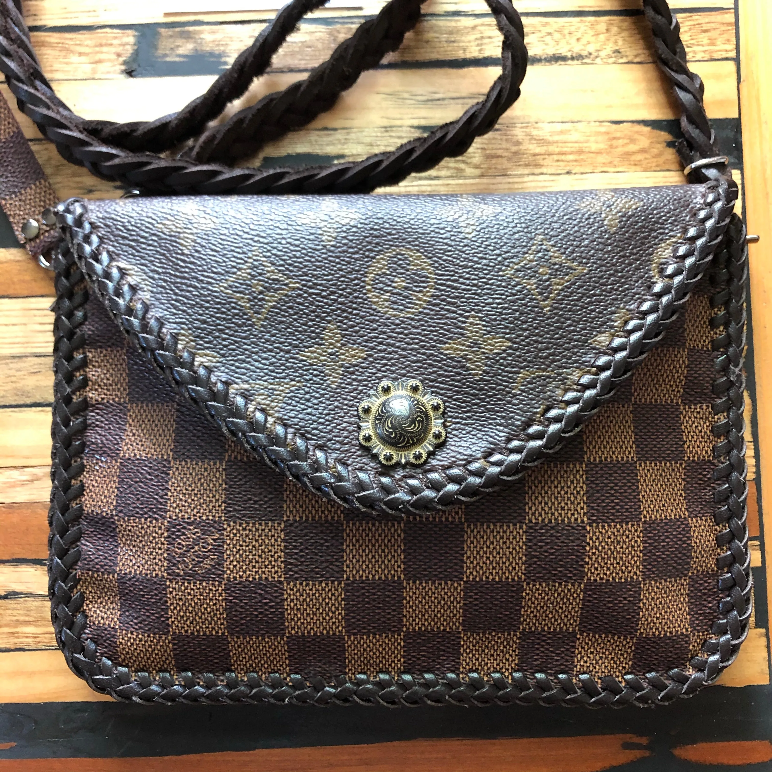 The Falcon - Damier/Monogram Mix Vintage Wristlet/Crossbody/Clutch