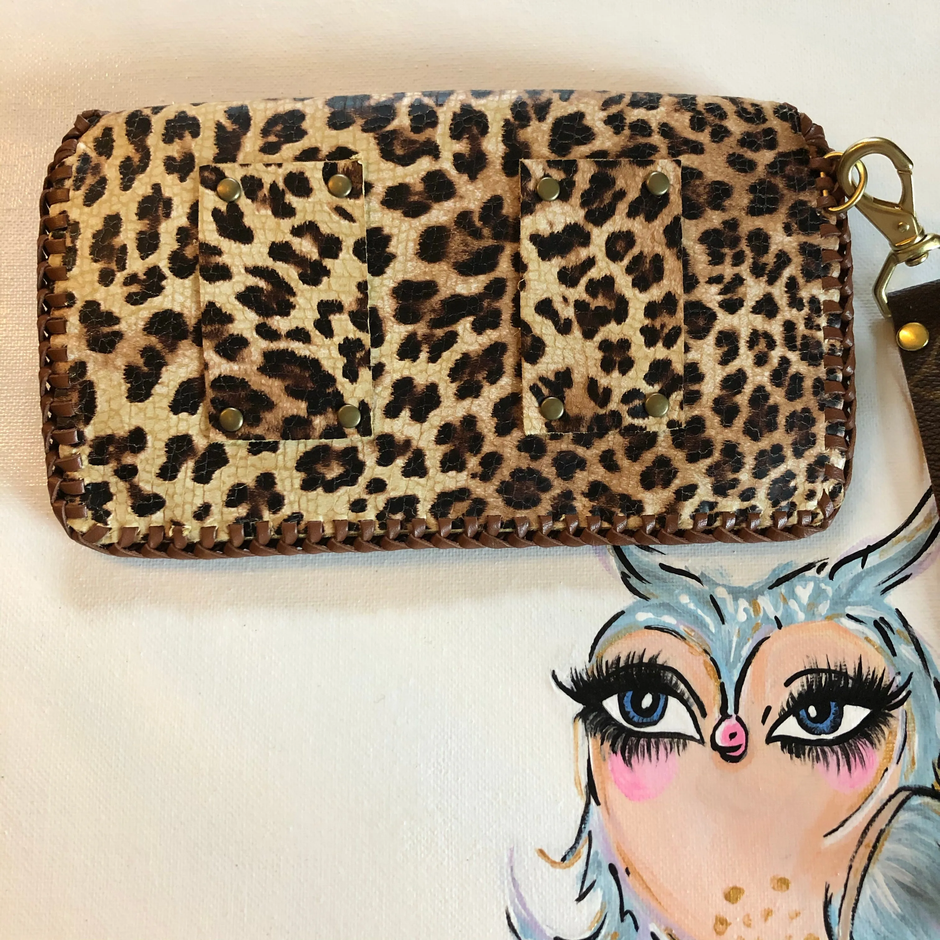 The Fanny Pack MINI Wren in Leopard - Fanny Pack/Wristlet/Clutch Bag