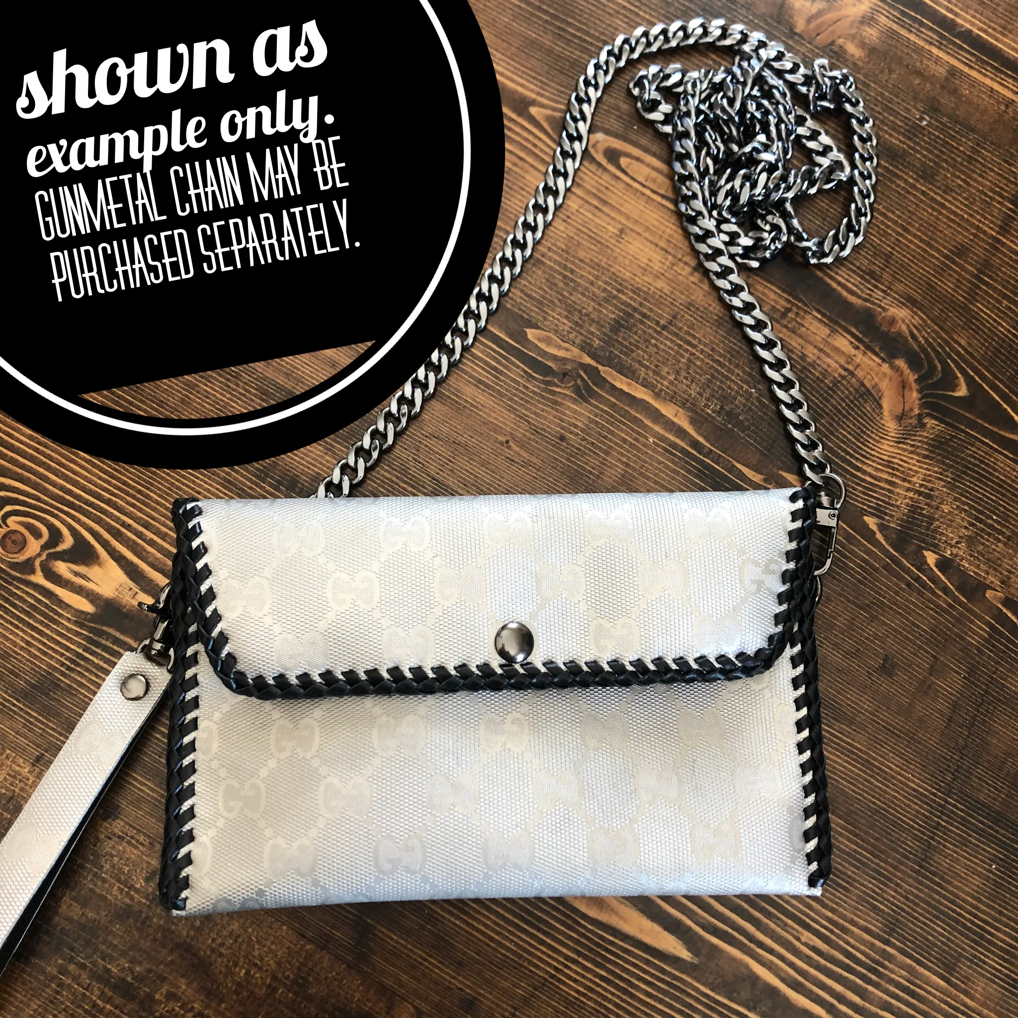 The Wren - Silver GG Vintage Wristlet/Crossbody/Clutch Bag