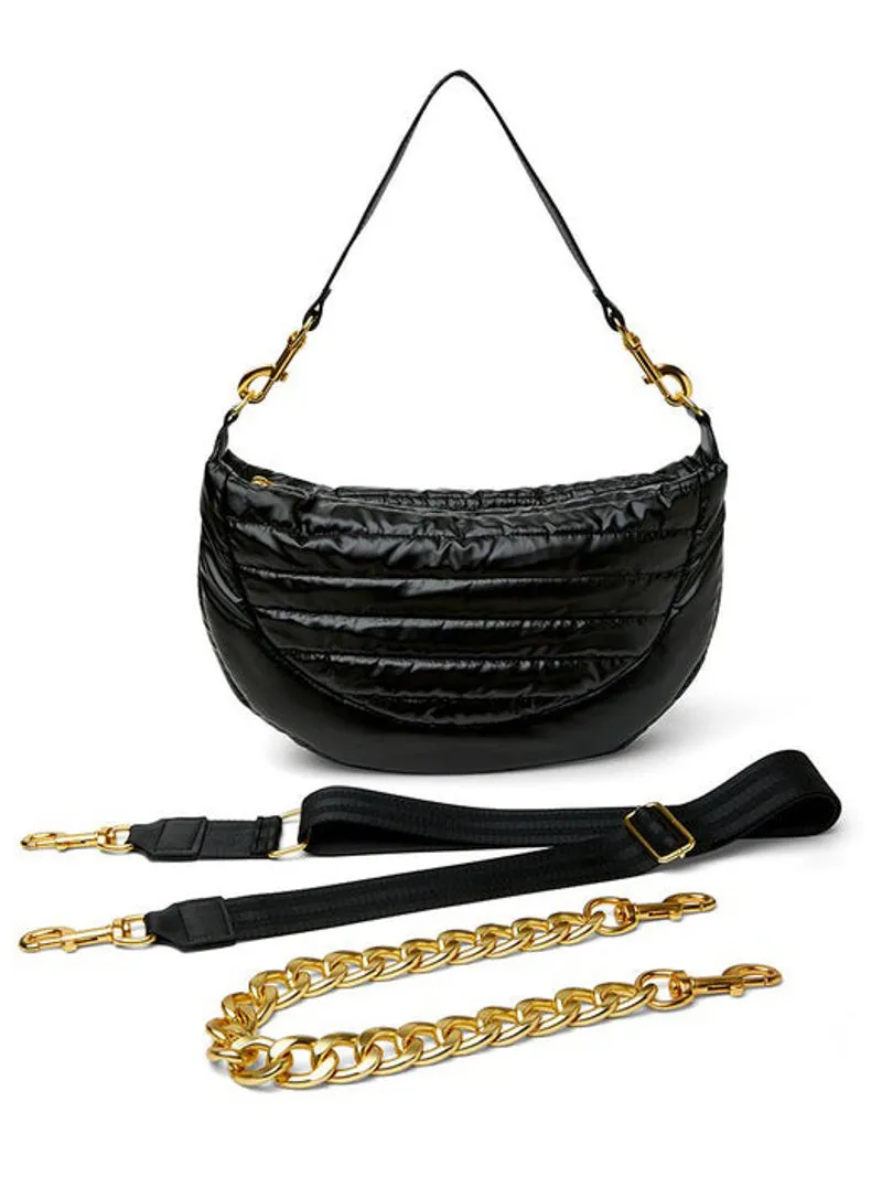 Think Royln Elton Hobo Half Moon Handbag - Pearl Black