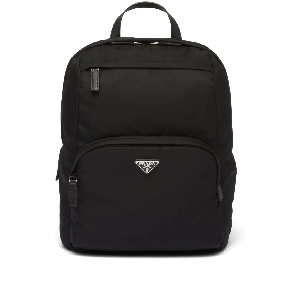 Triangle-Logo Zipped Backpack